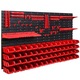 Organizator scule perete, pentru garaj si atelier, cutie organizator suruburi, cu suporturi, carlige si rafturi, organizator unelete 156x78 cm, SimpleThing