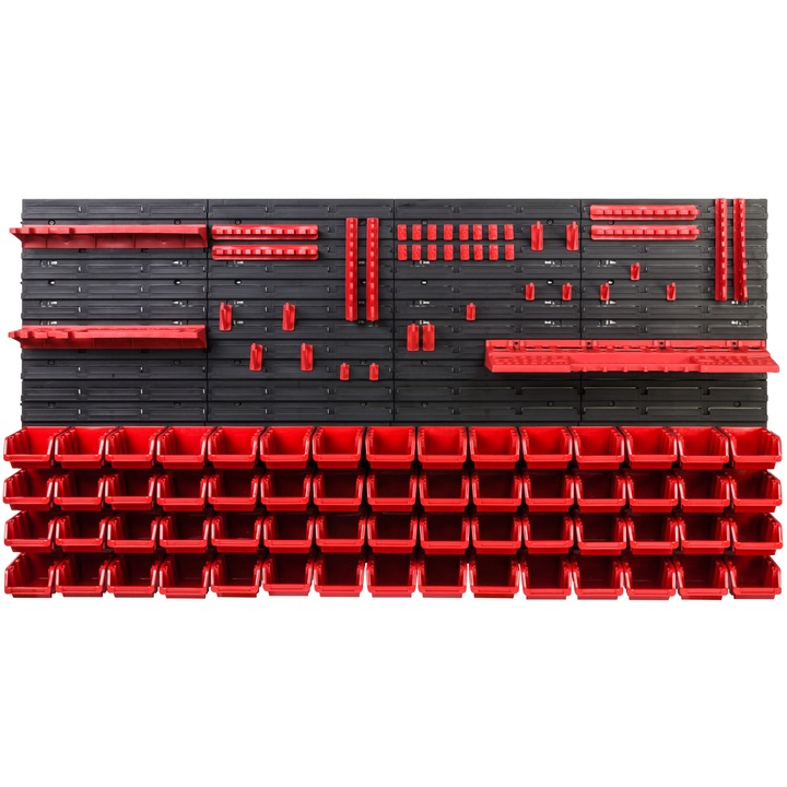 Szerszámrendező panel, SimpleThing, polipropilén, fekete/piros