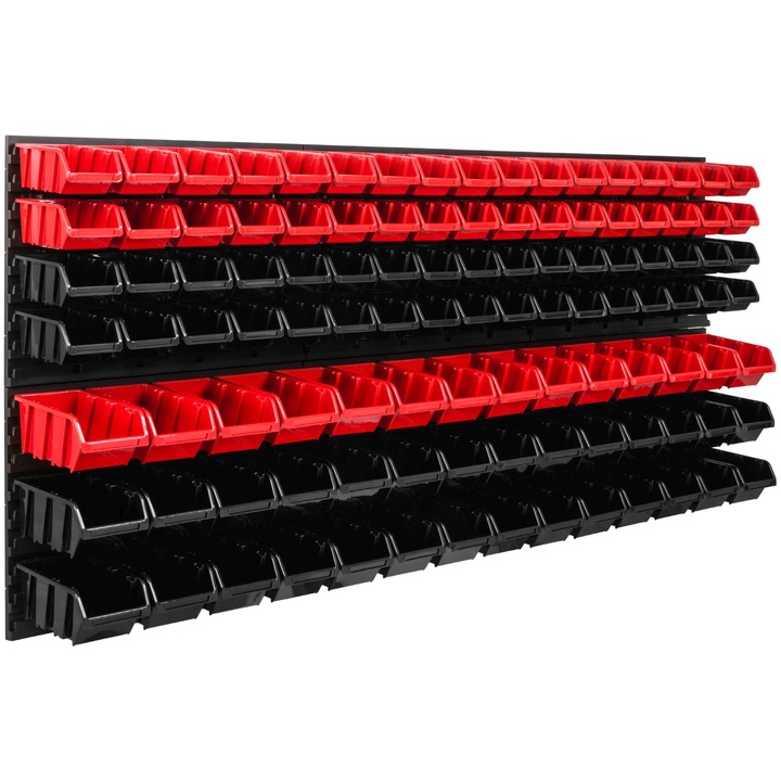 Organizator scule perete, pentru garaj si atelier, cutie organizator suruburi, cu suporturi, carlige si rafturi, organizator unelete 172x78 cm, SimpleThing