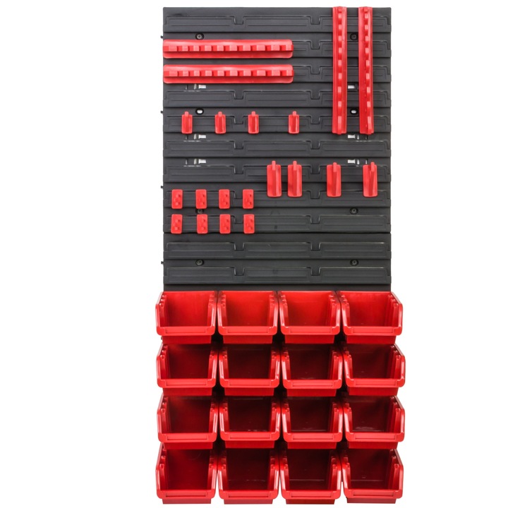 Szerszámrendező panel, SimpleThing, polipropilén, fekete/piros