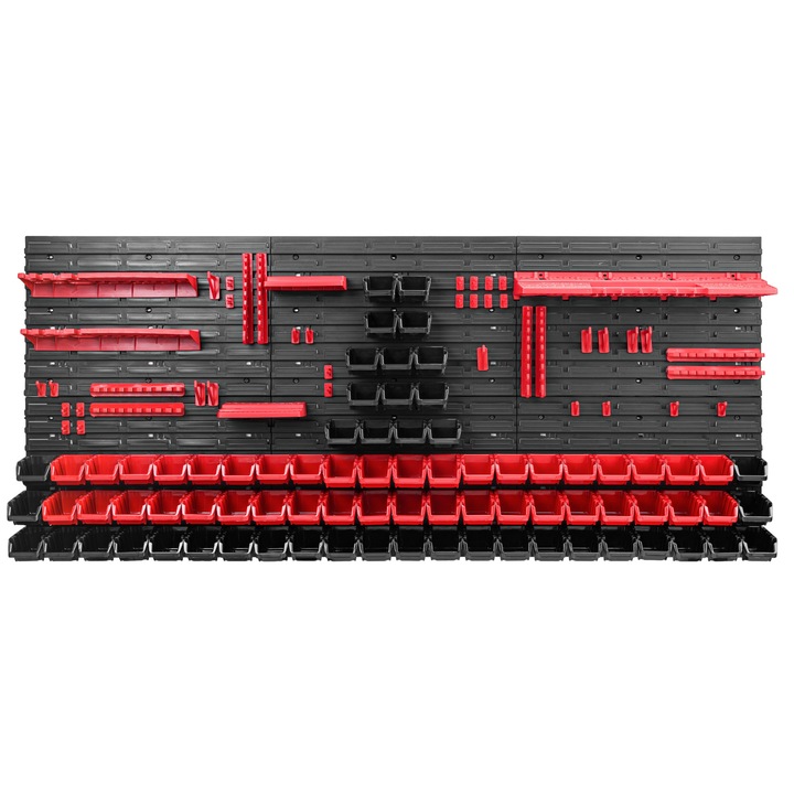 Szerszámrendező panel, SimpleThing, polipropilén, fekete/piros
