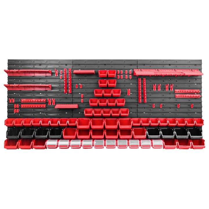 Szerszámrendező panel, SimpleThing, polipropilén, fekete/piros