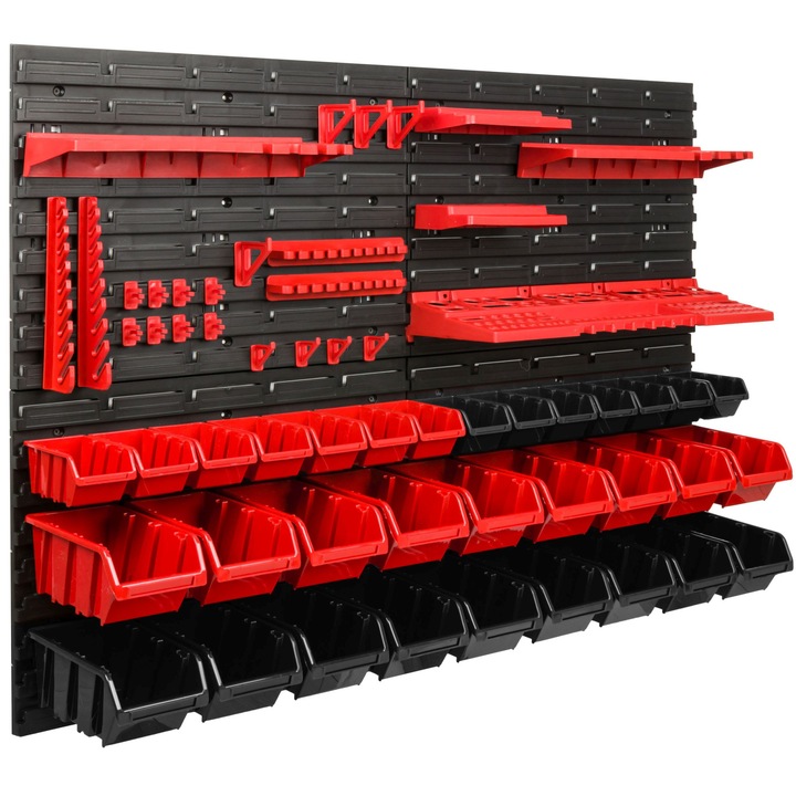Szerszámrendező panel, SimpleThing, polipropilén, fekete/piros