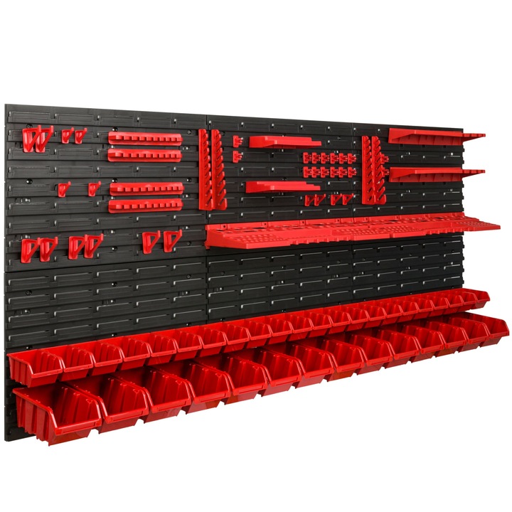 Szerszámrendező panel, SimpleThing, polipropilén, fekete/piros