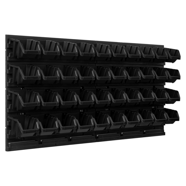 Organizator scule perete, pentru garaj si atelier, cutie organizator suruburi, cu suporturi, carlige si rafturi, organizator unelete 78x39 cm, SimpleThing