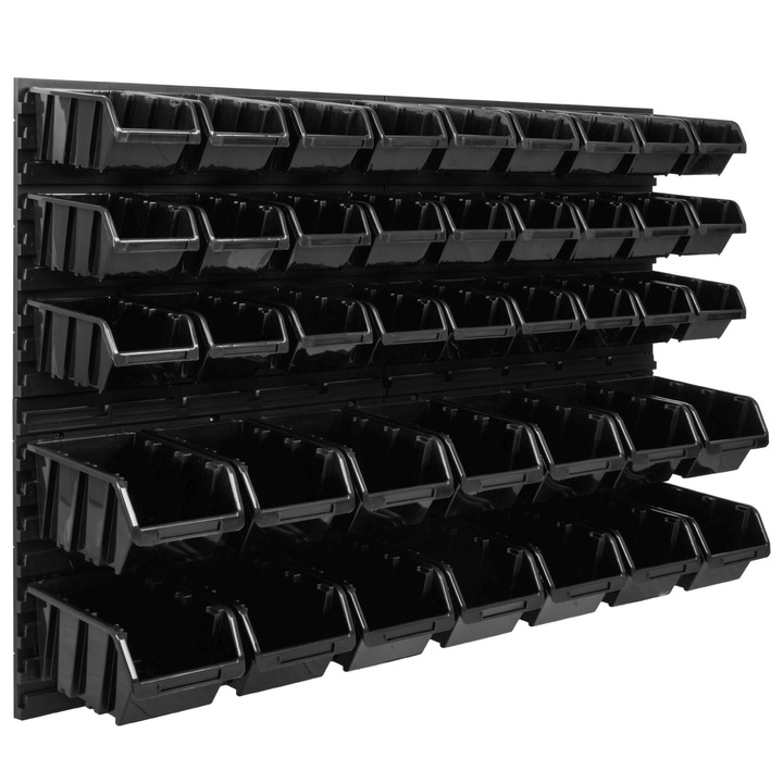 Organizator scule perete, pentru garaj si atelier, cutie organizator suruburi, cu suporturi, carlige si rafturi, organizator unelete 115x78 cm, SimpleThing