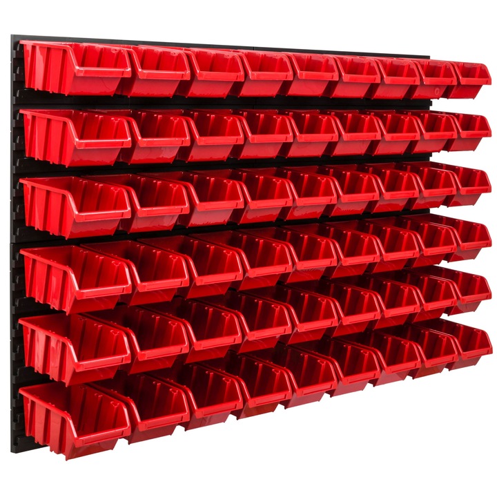 Organizator scule perete, pentru garaj si atelier, cutie organizator suruburi, cu suporturi, carlige si rafturi, organizator unelete 115x78 cm, SimpleThing