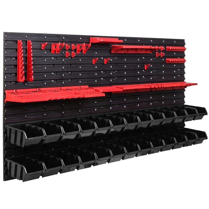 Szerszámrendező, SimpleThing, polipropilén, 156x78 cm, fekete/piros