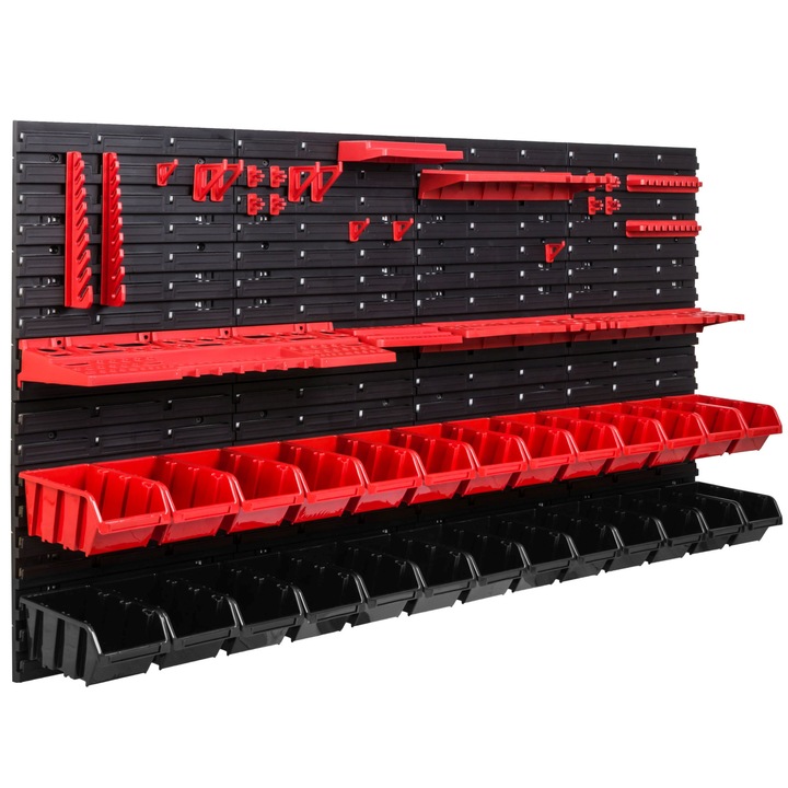 Szerszámrendező, SimpleThing, polipropilén, 78 x 156 cm, fekete/piros