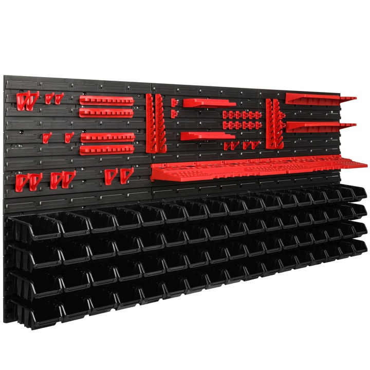 Szerszámrendező, SimpleThing, polipropilén, 78 x 172 cm, fekete/piros