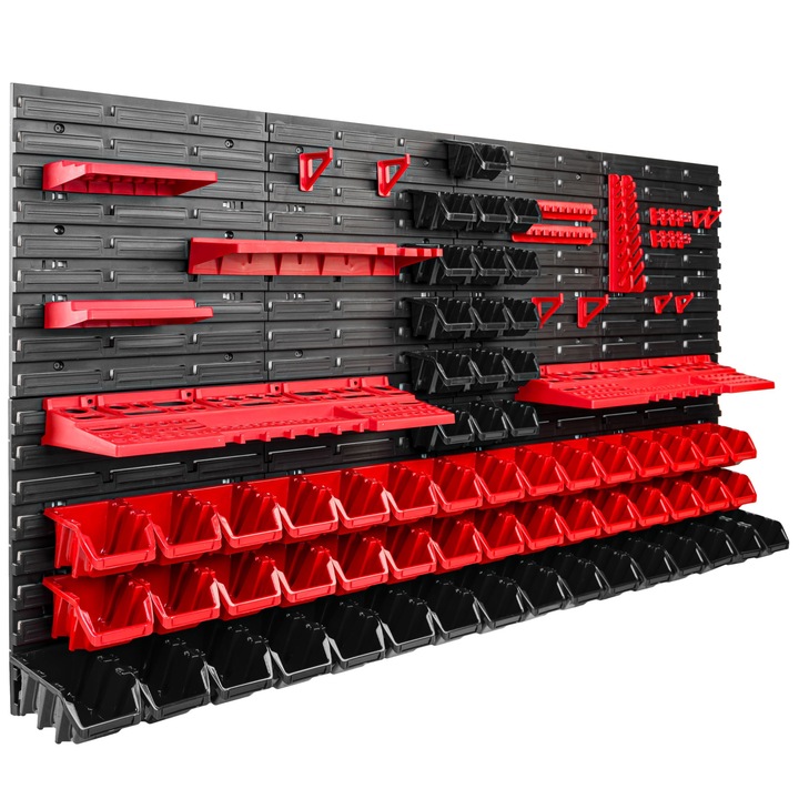 Szerszámrendező, SimpleThing, polipropilén, 156x78 cm, fekete/piros