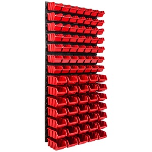 Organizator scule perete, pentru garaj si atelier, cutie organizator suruburi, cu suporturi, carlige si rafturi, organizator unelete 57 x 117 cm, SimpleThing