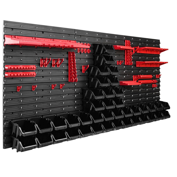 Szerszámrendező, SimpleThing, 172 x 78 cm, Fekete/Piros