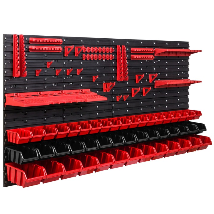 Szerszámrendező, SimpleThing, 156 x 78 cm, Piros/Fekete