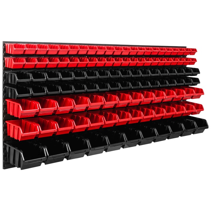 Organizator scule perete, pentru garaj si atelier, cutie organizator suruburi, cu suporturi, carlige si rafturi, organizator unelete 172x78 cm, SimpleThing