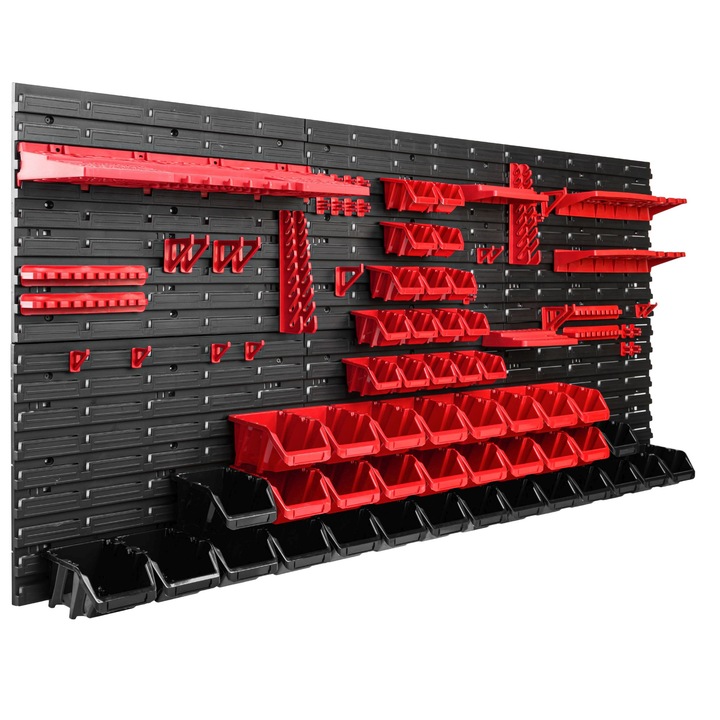 Szerszámrendező, SimpleThing, 172 x 78 cm, Fekete/Piros