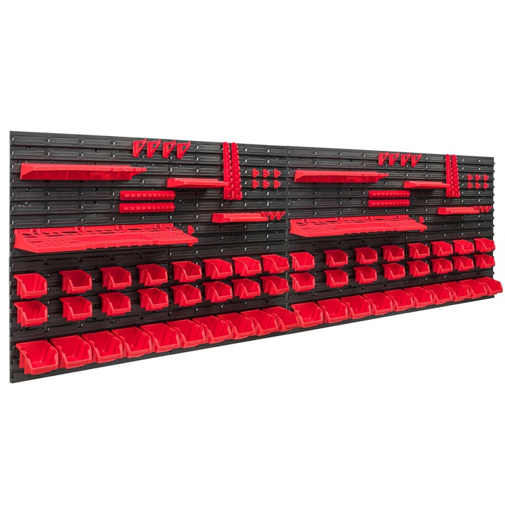 Szerszámrendező, SimpleThing, 230 x 78 cm, Fekete/Piros