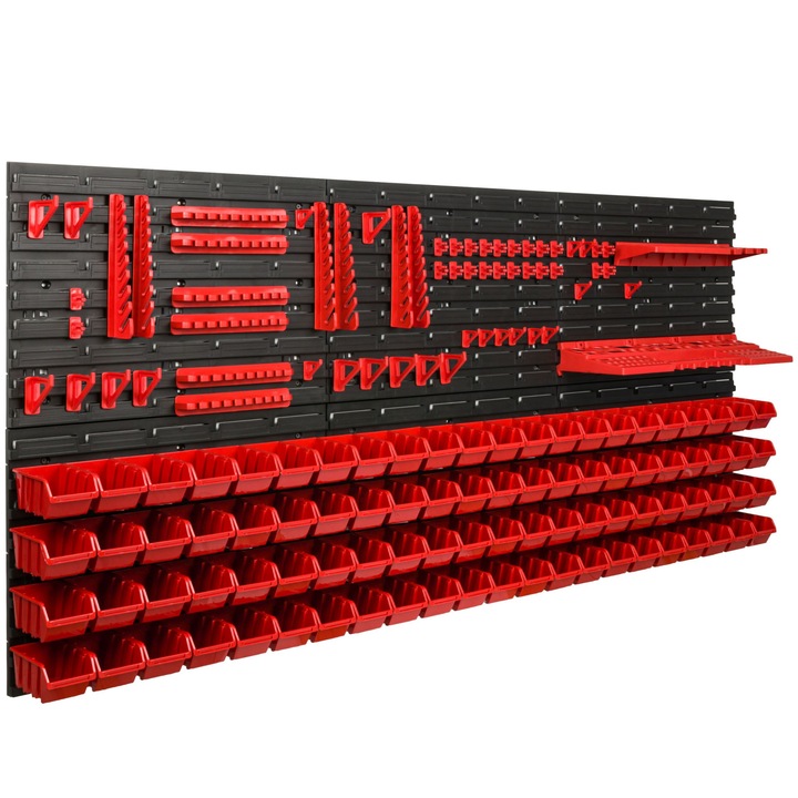 Szerszámrendező, SimpleThing, 172 x 78 cm, Fekete/Piros