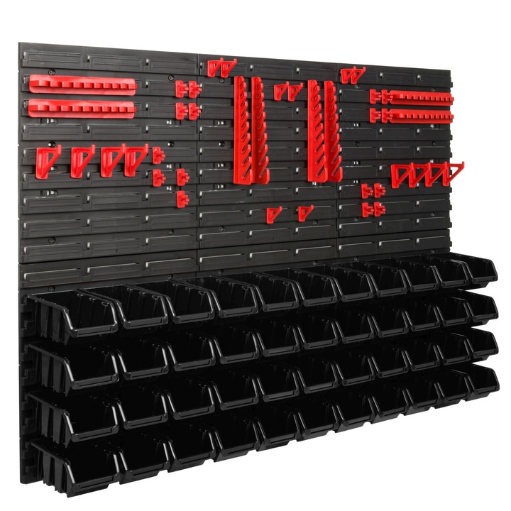 Szerszámrendező, SimpleThing, 117 x 78 cm, Fekete/Piros
