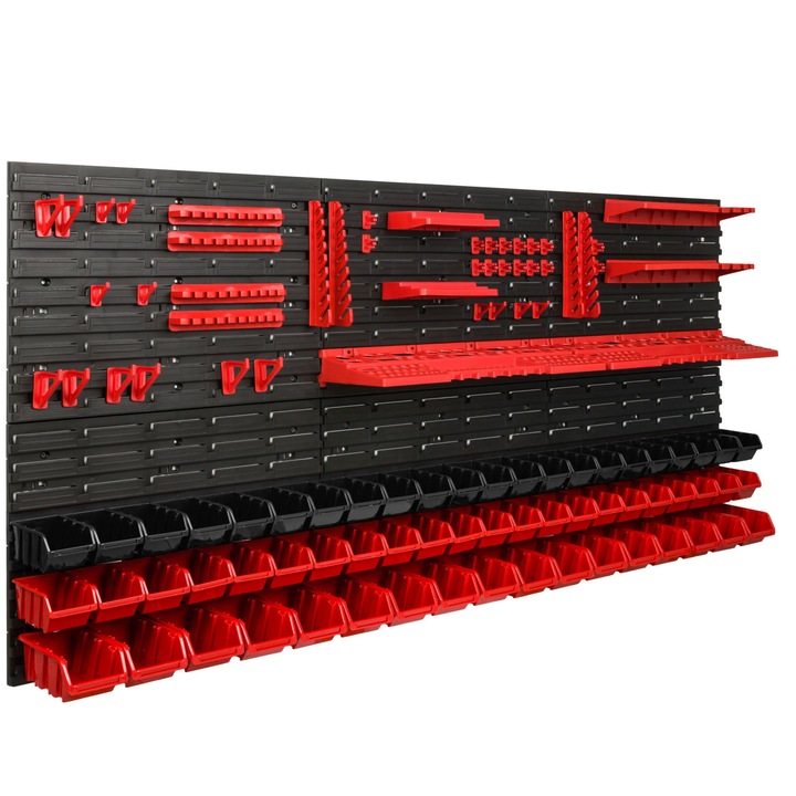 Szerszámrendező, SimpleThing, 172 x 78 cm, Fekete/Piros