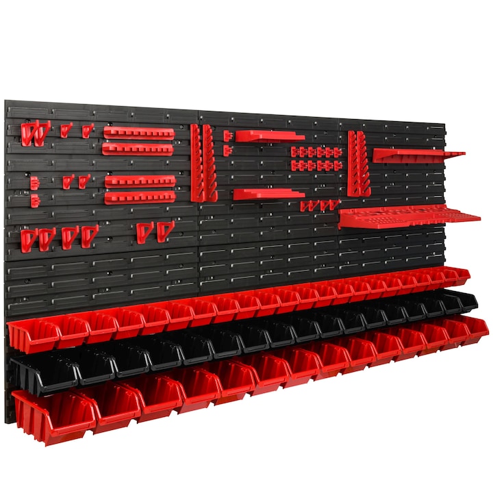 Szerszámrendező, SimpleThing, 172 x 78 cm, Fekete/Piros