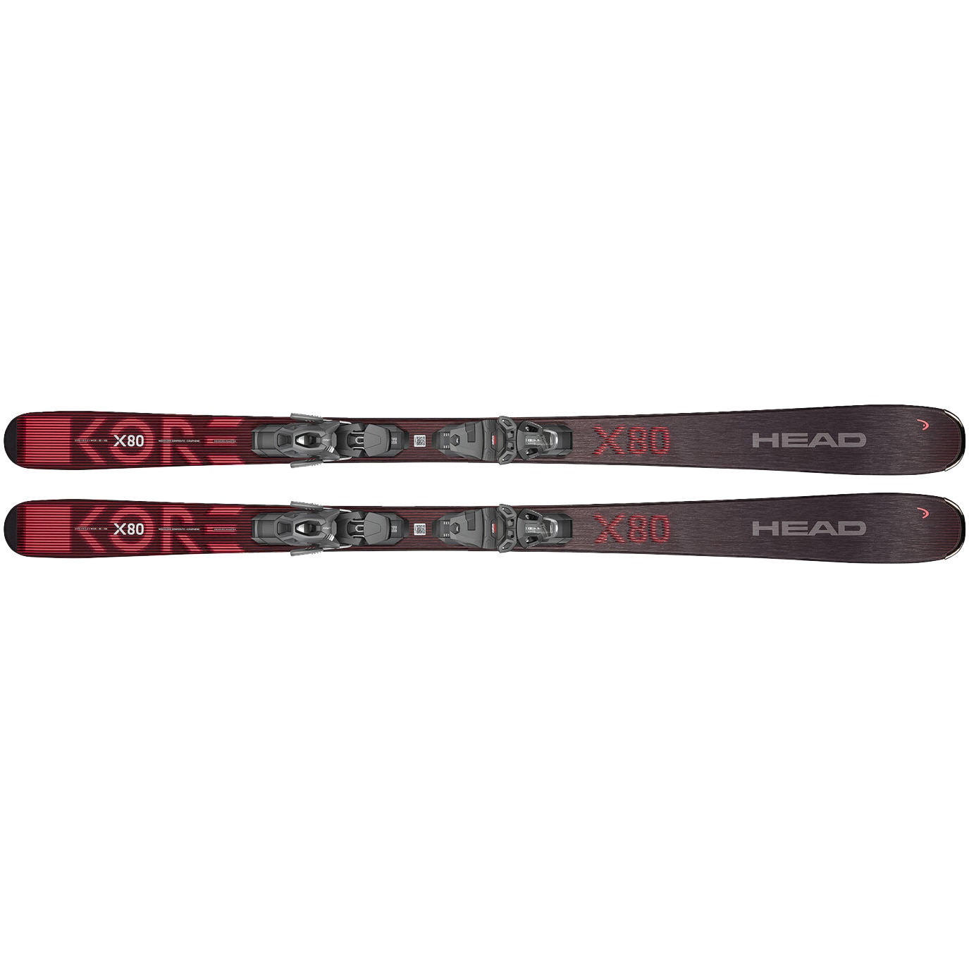 Schiuri Head V-Shape V6 cu legatura PR11 GW 85, 156cm, negru-rosu