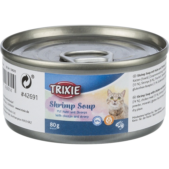 Hrana Pentru Pisici, Trixie Supa De Creveti Si Pui, 80 g, 42691