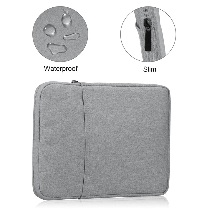 Husa univerasala, Sigloo, pentru tableta cu diagonala 9-11inch, tip mapa, Grey