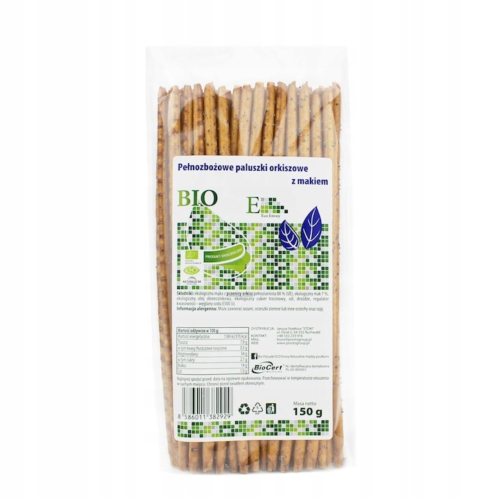 Grisine cu maci, BIO, 150g