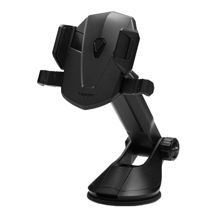 Autótelefon tartó, Műszerfal/szélvédő tartó, Automata zár, F186, Fekete