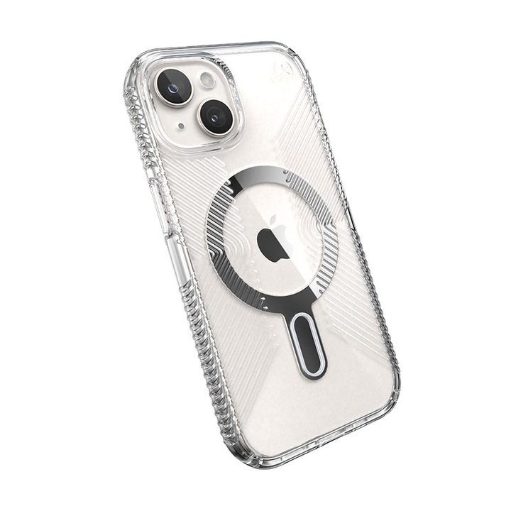 Tok iPhone 15 / iPhone 14 / iPhone 13 telefonokhoz, foltos, műanyag, átlátszó