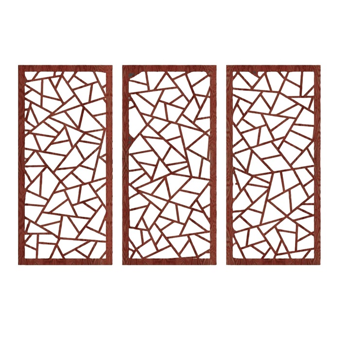 Panou decorativ de perete, Lovie, Lemn, 130 x 90 cm, Maro