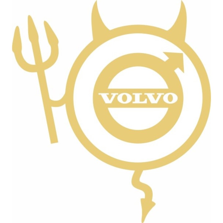 Стикер за кола Image, Dracusor VOLVO, златист, 19 х 21 см