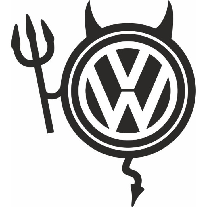 Стикер за кола, ИЗОБРАЖЕНИЕ, Dracusor VOLKSWAGEN, черен, 19 x 21 cm