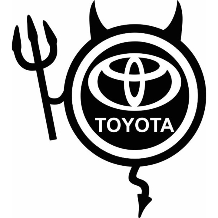 Стикер за кола, ИЗОБРАЖЕНИЕ, Dracusor TOYOTA, черен, 19 х 21 см