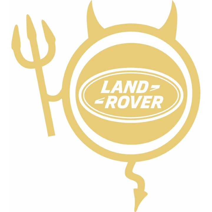 Стикер за кола, ИЗОБРАЖЕНИЕ, Dracusor LAND ROVER, златен, 19 х 21 см