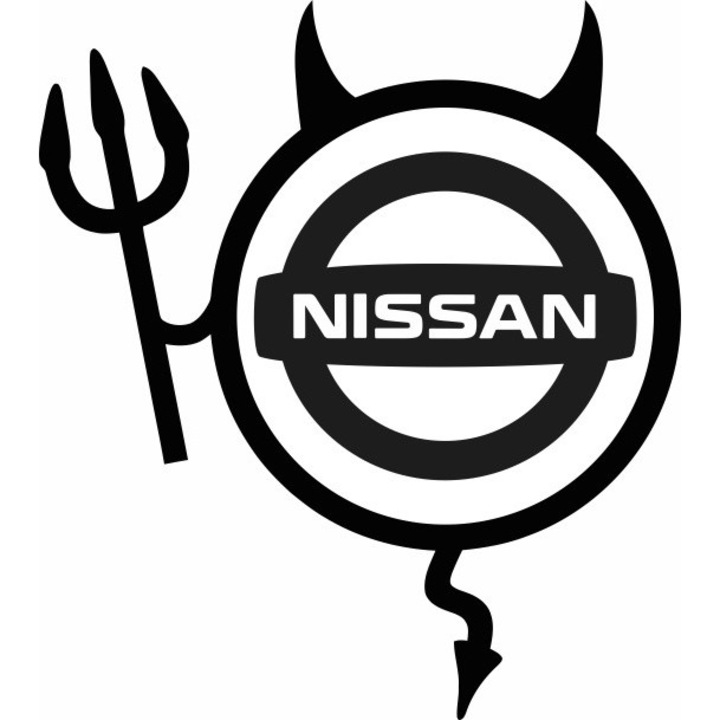 Стикер за кола, ИЗОБРАЖЕНИЕ, Dracusor NISSAN, черен, 19 х 21 см