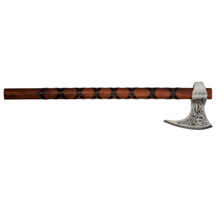 Topor Viking Ragnar, Suedia-Danemarca IX-lea, Decorativa, Zinc-Aluminiu/Lemn, 60cm, 605