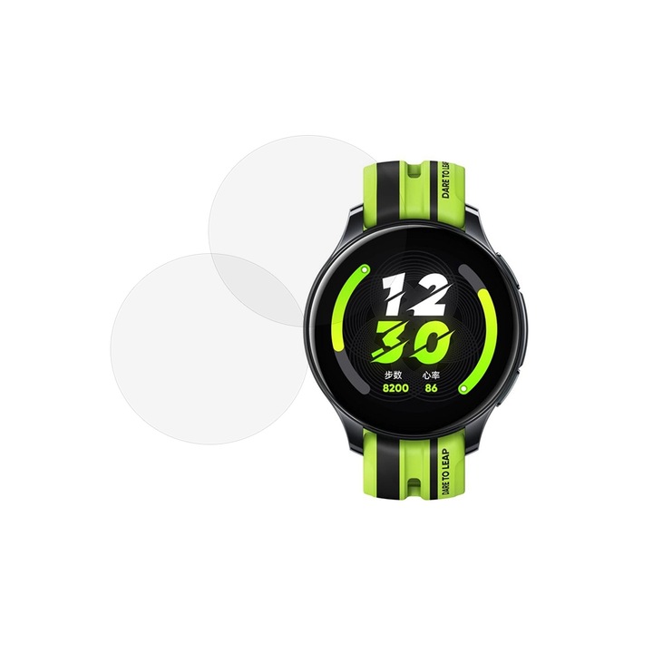 Комплект от 2 x фолио, съвместимо с Realme Watch T1, Commando Shield Full Glue, регенерируем силиконов хидрогел, против удар и против счупване, SlimLine NanoShield, прозрачен
