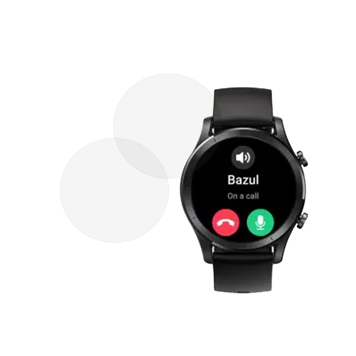 Комплект от 2 x фолио, съвместимо с Realme TechLife Watch R100, Commando Shield Full Glue, регенерируем силиконов хидрогел, Anti-shock и против счупване, SlimLine NanoShield, Transparent