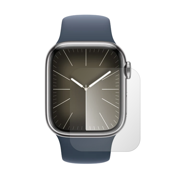 Set 4X Folie Protectie Ecran Folie24, pentru Apple Watch Series 9, 45mm, 2X Ultra-Clear + 2X Mate, Adezive, Flexibile cu Auto Regenerare