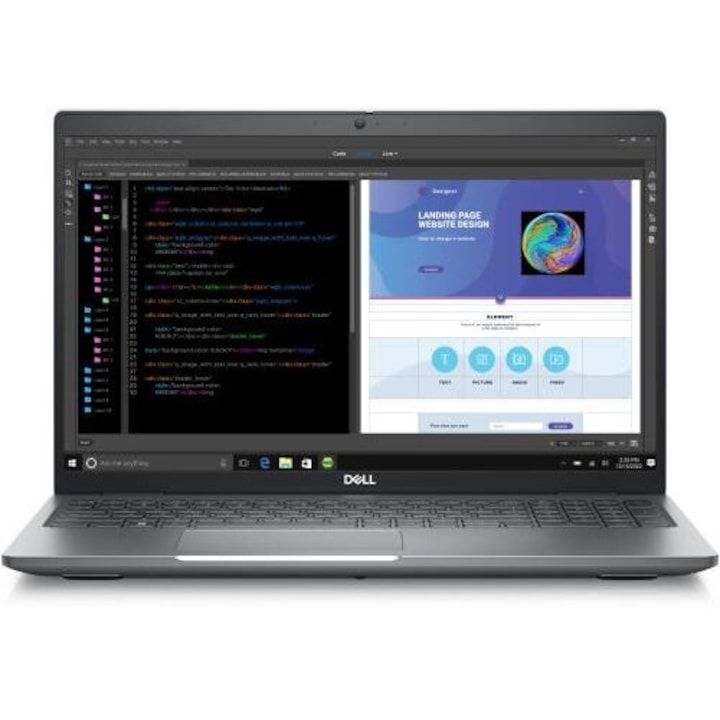 Laptop Dell Precision 3580, Intel Core i7-1360P, 15,6 hüvelykes FHD, 32 GB RAM, 512 GB SSD, nVidia RTX A500 4 GB, Linux, szürke