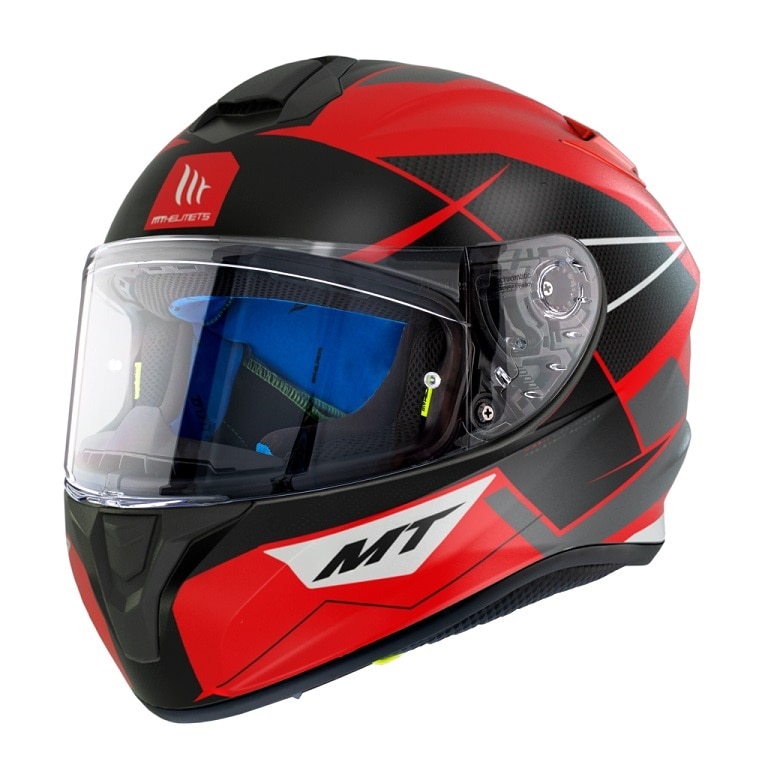 Casque Intégral Moto SKA-P 3MHG Speeder Sport - Rouge/Jaune Mat, Taille L (59 Cm), Homologation ECE 22.06