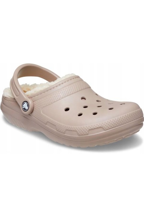 Saboti captuseala de blana Femei, Crocs, Classic Lined Clog, Maro, 36-37 EU