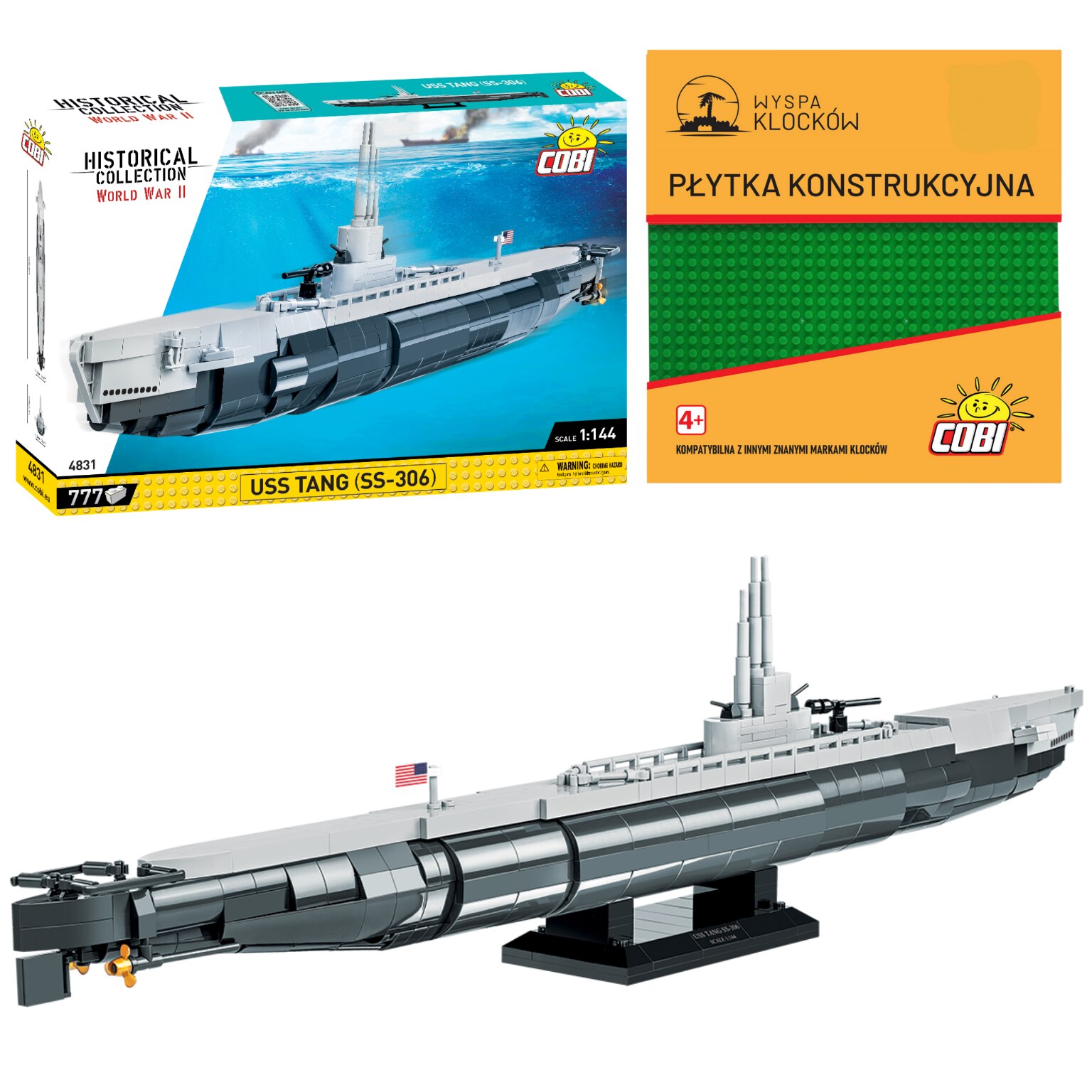 Modellino COBI USS Tang SS-306 Blocchi Scala 1:300 - Set 4831