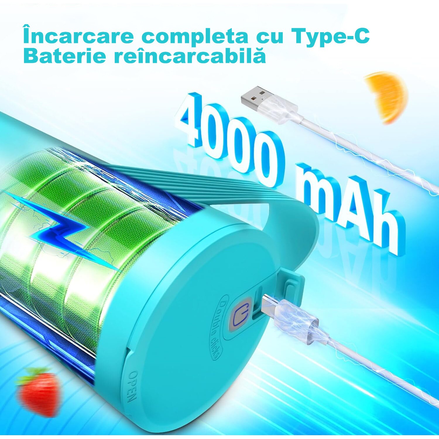 Mini Blender Electric NextWave™, Portabil, Multifunctional, Auto