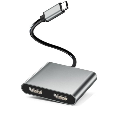 Adaptor HDMI, Mokeum, USB-C la dual HDMI 4K afisaj simultan USB-C la ...