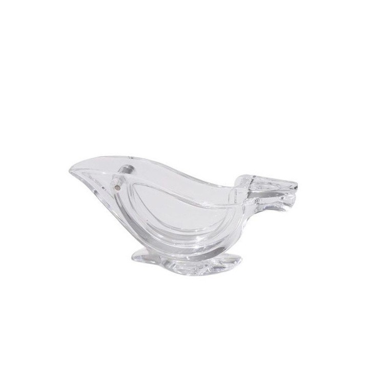 Bird Squeezer mini citromfacsaró, kézi, műanyag, könnyen használható és tisztítható, 12 cm, átlátszó, Doty®