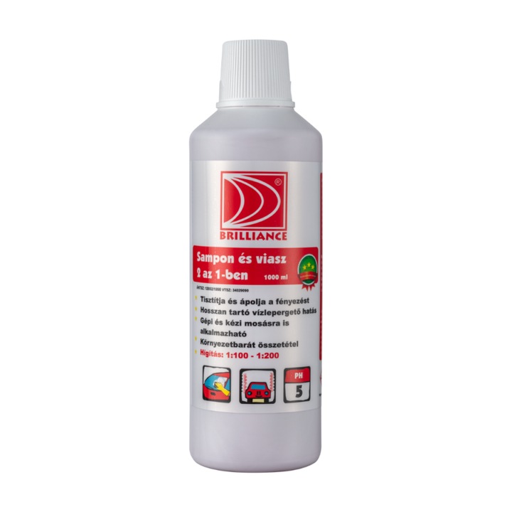 Detergent auto, sampon si ceara auto 2 in 1, Brilliance, Ceara, 1 l