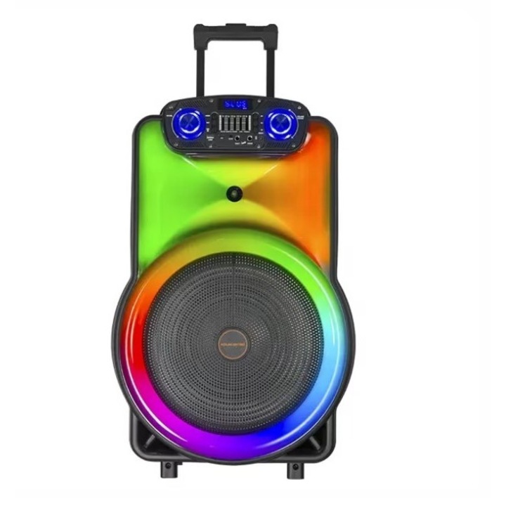 Boxa portabila Audio Kolav 1502, Functie Bluetooth, SD Card, USB, 300w, Jocuri de lumini, Control Volum/Bass/Treble, Negru
